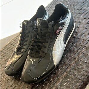Puma Men's Black and Silver Shoes